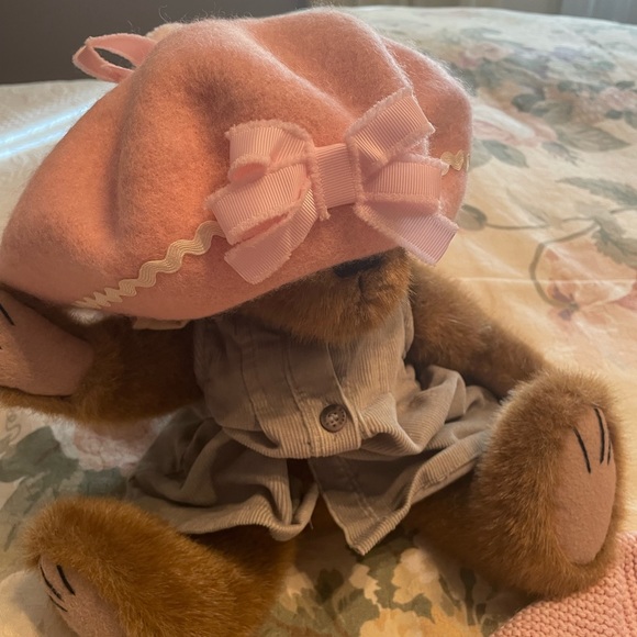 Girls Parisian Style Bow Tie Wool Beret - Picture 3 of 4